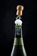 Champagne stopper jumping with the foam