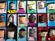 Representaciones plásticas de caras multirraciales de niños y niñas.