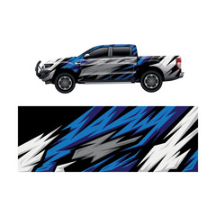 Canvas Print - Car decal wrap design vector