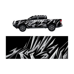 Wall Mural - Car decal wrap design vector