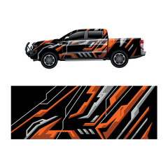 Wall Mural - Car decal wrap design vector