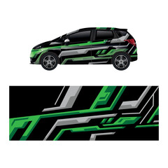 Wall Mural - Car decal wrap design vector