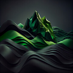 Poster - abstract background with waves