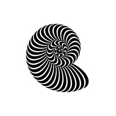 Wall Mural - OpArt Optical Illusion Logo Abstract Design, Abstract art illustration with black and white stripes, pattern background