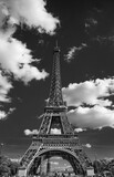 Fototapeta Boho - Eiffel Tower seen from below at the foot of the Eiffel Tower