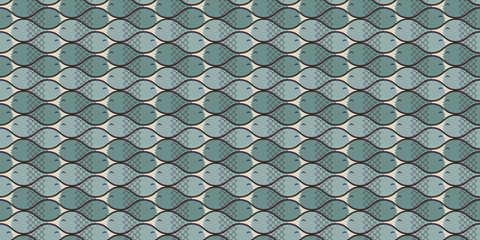 Leinwandbilder - Fish for wallpaper and other surfaces, stylish fish pattern. Seamless pattern, suitable for print and application on the surface of the interior or decor.