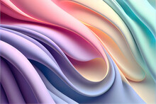Abstract Pastel Colorful Background With Fabric Blanket Silk Waves As Wallpaper Header