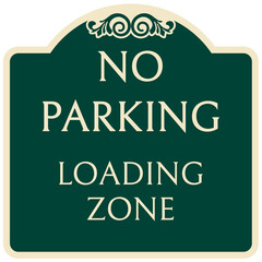 Wall Mural - Decorative no parking sign no parking loading zone