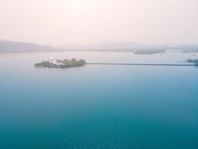 Aerial Photo Of The Landscape Of Yunlong Lake In Xuzhou, China