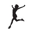 © Adikris - Running woman isolated vector silhouette.