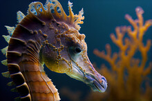 Sea Underwater Seahorse Closeup