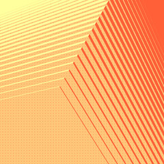 Fototapete - Abstract simple business background with orange colored geometric shapes. 3d rendering digital illustration