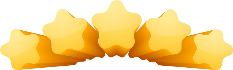 Wall Mural - 3d yellow five star