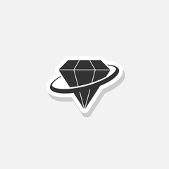 Canvas Print - Diamonds in a flat style sticker icon