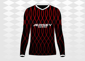 Sticker - long sleeves tshirt jersey sport template design