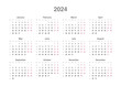 Kalender 2024, englisch, Querformat