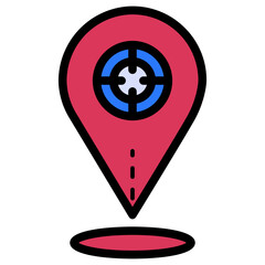 Sticker - location target icon