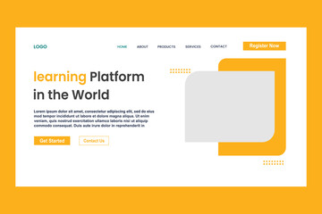 Wall Mural - learning platform in the world page for website and responsive mobile website template easy to edit 