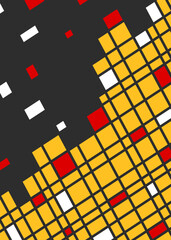 Poster - Abstract background with colorful irregular square pattern. Abstracts pixelate background
