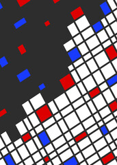 Poster - Abstract background with colorful irregular square pattern. Abstracts pixelate background