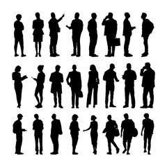 silhouettes of people