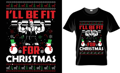 Wall Mural - Christmas T-shirt design template 