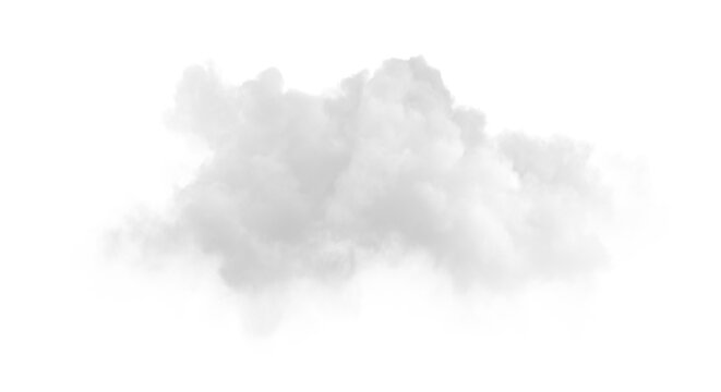 Soft white fluffy clouds shape floating special effect 3d rendering png file