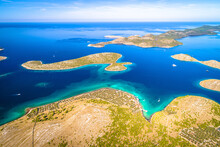 Amazing Kornati Islands National Park Archipelago Aerial View