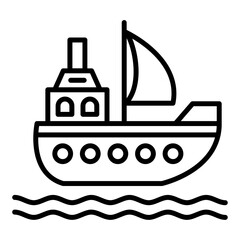 Wall Mural - Sail Icon Style