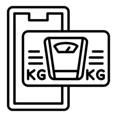 Sticker - Weight Scale Icon Style