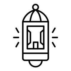 Poster - Desert Lantern Icon Style