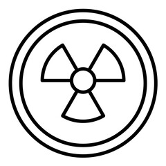 Wall Mural - Radiation Icon Style