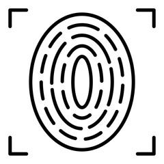 Sticker - Fingerprint Scan Icon Style