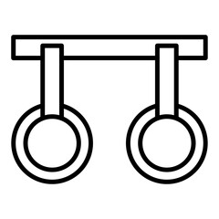 Sticker - Gym Rings Icon Style