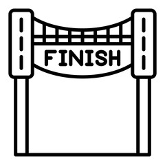 Poster - Finish Line Icon Style