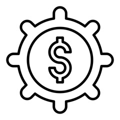 Wall Mural - Sales Automation Icon Style