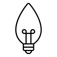 Sticker - Candle Bulb Icon Style