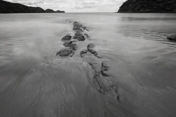 Wall Mural - Soft water on ocean beach