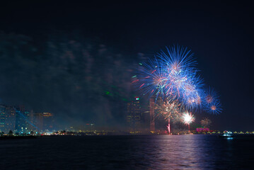 Wall Mural - Abu Dhabi Fire Works in a national day
