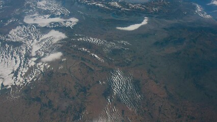 Wall Mural - france to italy from space. composed using photos from the international space station. elements of 