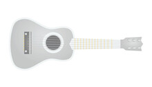 Grey Classic Guitar. Vector Illustration