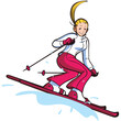 a woman who enjoys skiing
