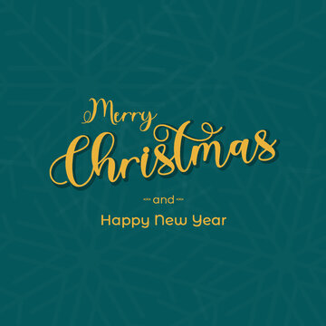 Merry Christmas lettering design. Vector illustration
