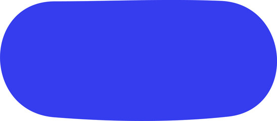 Sticker - blue oblong simple plain geometric abstract shape element isolated png