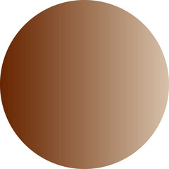 Wall Mural - Brown gradient circle round geometric shape element icon sign symbol isolated overlay transparent png