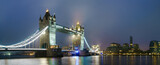 Fototapeta Londyn - Tower Bridge at night in London. England