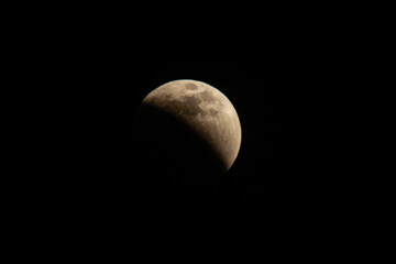 Wall Mural - the moon during a total lunar eclipse