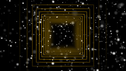 Poster - Absorption tunnel on a black background. Hypnotic abstract illusion. Abstract 3d portal. 3d rendering.