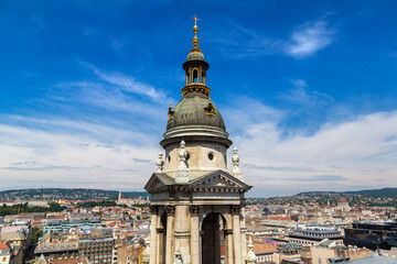 Fototapete - Budapest and St. Stephen Basilica