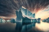 iceberg avec un ciel menaçant